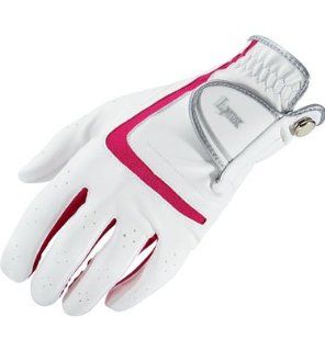 Lynx Womens Synthetic Golf Glove FE( COLOR White/White )  Sports & Outdoors