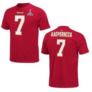 San Francisco 49ers Colin Kaepernick Super Bowl "Eligible Receiver" Red Name and Number T shirt Medium  Sports Fan T Shirts  Sports & Outdoors