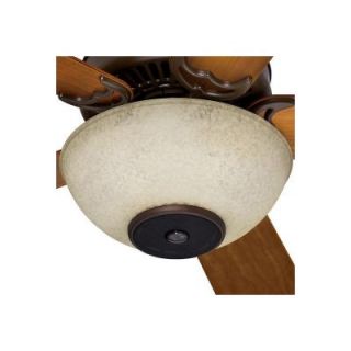 Casablanca Oil Rubbed Bronze Concert Breeze Ceiling Fan Light Kit with Amber Scavo Glass CSLK 73