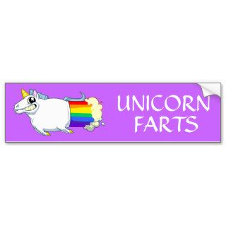Unicorn Farts Bumper Sticker