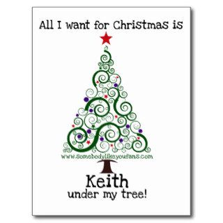 All I Want For Christmas   Keith Post Cards