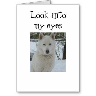 "LOOK INTO MY EYES AND HEART" GREETING CARDS