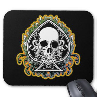 SKULL ACE OF SPADES MOUSE PAD