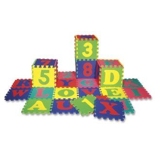 Chenille Kraft Wonderfoam Letters and Number Puzzle Mat, 72 Pieces per Pack Toys & Games
