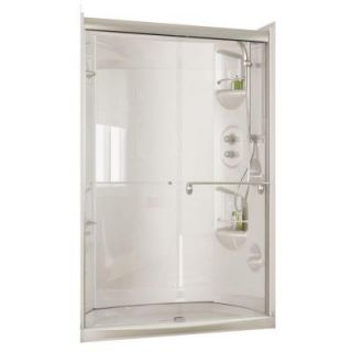 MAAX Urbano 4832 33 1/4 in. D x 48 1/4 in. W x 84 5/8 in. H Walk in Shower Kit in Chrome DISCONTINUED 105678 000 217 101