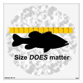 "Size Does Matter"   Funny bass fishing Wall Skin