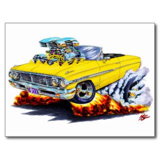 1964 Galaxie 500 Yellow Convertible Postcards