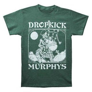 Dropkick Murphys Vintage Skeleton Piper Slim Fit T shirt Music Fan T Shirts Clothing