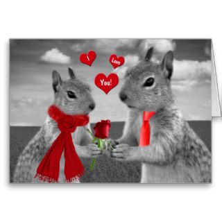 For Husband on Valentine's Day Funny Squirrel Card