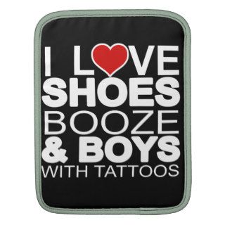 Love Shoes Booze Boys with Tattoos Sleeve For iPads