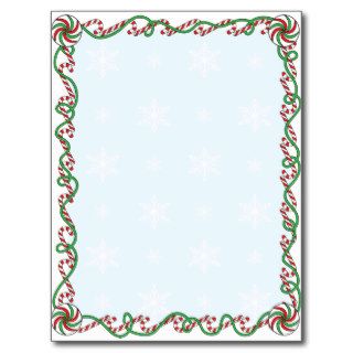 Candy Cane Border Post Cards