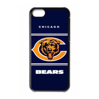 NFL chicago bears logo 3 high quality and reasonable price durability plastic hard case cover for apple iphone 5c with black/white/clear custom background by liscasestore Cell Phones & Accessories
