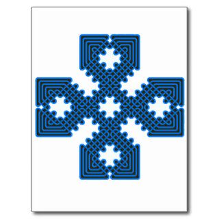 Celtic Cross 8 Blue Post Cards