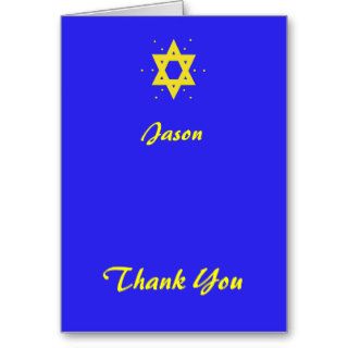Jewish Bar Mitzvah Thank You Card