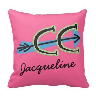 Customize   Whimsical Cross Country   CC Symbol Throw Pillow
