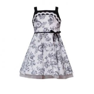 Rare Editions Toddler Girls 4 6X IVORY BLACK FLORAL TOILE PRINT Special Occasion Wedding Flower Girl Easter Party Dress   6 Clothing