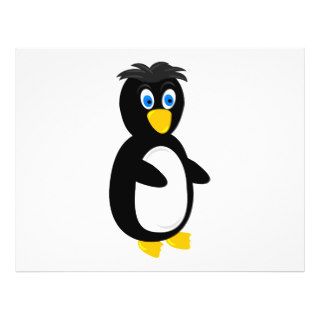 Baby penguin cartoon flyer design