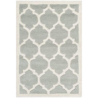 Safavieh Handmade Moroccan Chatham Gray Wool Geometric Area Rug (3' x 5') Safavieh 3x5   4x6 Rugs