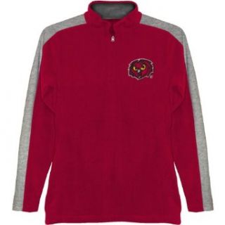 T SHIRT INTERNATIONAL Men's Temple Owls BF Conner Quarter Zip Jacket   Size Medium, Crimson at  Mens Clothing store
