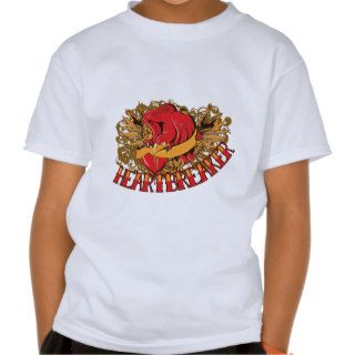 heartbreaker red bird tattoo style art tshirts