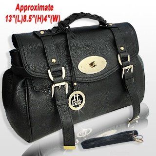 "It Bag" Designer Inspired Quality Black Handbag Satchel 