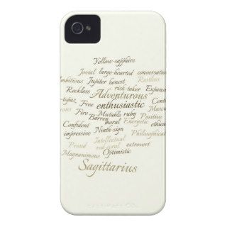 Vintage style Sagittarian traits tag cloud print iPhone 4 Covers