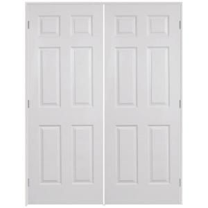 Steves & Sons 60 in. Composite White 6 Panel Prehung Interior Double Door X626WWADAEDR