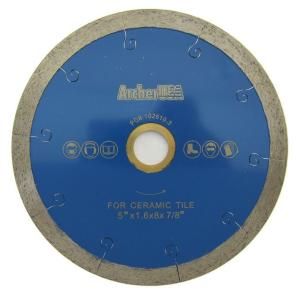 Archer USA 5 in. Continuous Rim Diamond Blade with J Slot for Tile Cutting HSCJ05 A