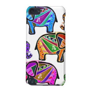 Cute whimsical aztec patterns colorful elephants