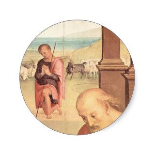 Pietro Perugino  Adoration of the Shepherds Round Sticker