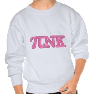 Math pink pi symbol slogan sweatshirt