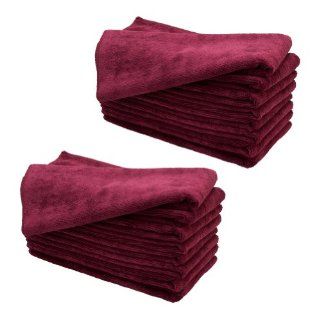 16 BURGUNDY 15" X 24" Safe Microfiber Salon Bleach Chemical Resistant Spa Towels  Hair Drying Towels  Beauty