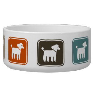 Poodles   Modern Design Doggie Dish Dog Bowl