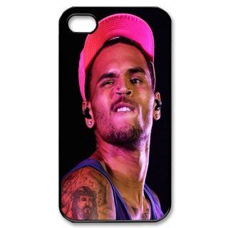 DIY 8 Musicians&Star Chris Brown Saints Black Print Hard Shell Cover for Apple iPhone 4/iPhone 4s Cell Phones & Accessories