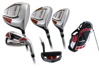 Precise Men's ML55 Complete Set (Tall Left Hand, Black/Red)  Golf Club Complete Sets  Sports & Outdoors