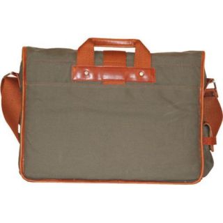 Nuo tech Eco Friendly Canvas Messenger Olive/Burnt Orange Nuo tech Fabric Messenger Bags