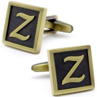 Classic Yellow Letter Z Cufflinks Clothing