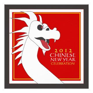 Chinese New Year of the Dragon Party Invitation
