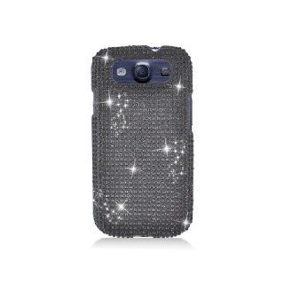 Samsung Galaxy S3 S III T999 i747 i9300 Bling Gem Jeweled Jewel Crystal Diamond Black Cover Case Cell Phones & Accessories