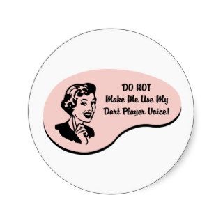 Dart Player Voice Round Stickers