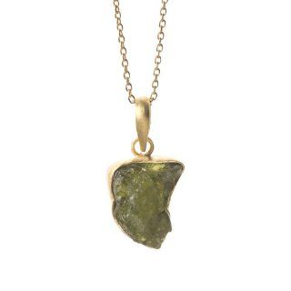 Baroni Eurynome Necklace in 24K Gold Plate over Sterling with Peridot Pendant Necklaces Jewelry