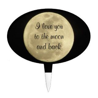 I love you to the moon and back cake topper