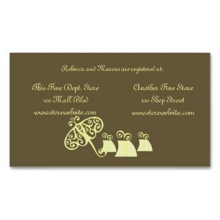Bridal Shower Registry Card Business Card Template