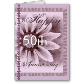 Happy 50th Anniversary   LAVENDER Flower Cards