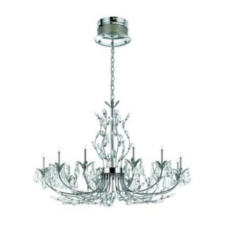 Eurofase Giselle Collection 12 Light 207 1/2 in. Hanging Chrome Chandelier 19394 015