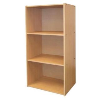 Home Decorators Collection 3 Shelf Open Bookcase in Natural Finished JW 190