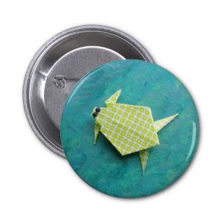 Origami turtle pin