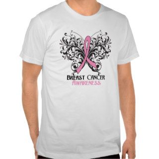 Butterfly Breast Cancer Awareness T shirt