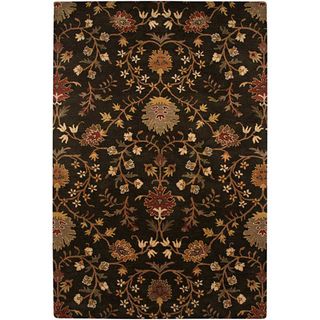 Hand tufted Brown Floral Wool Rug (2' x 3') JRCPL Accent Rugs