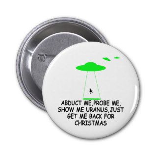 Funny alien abduction button